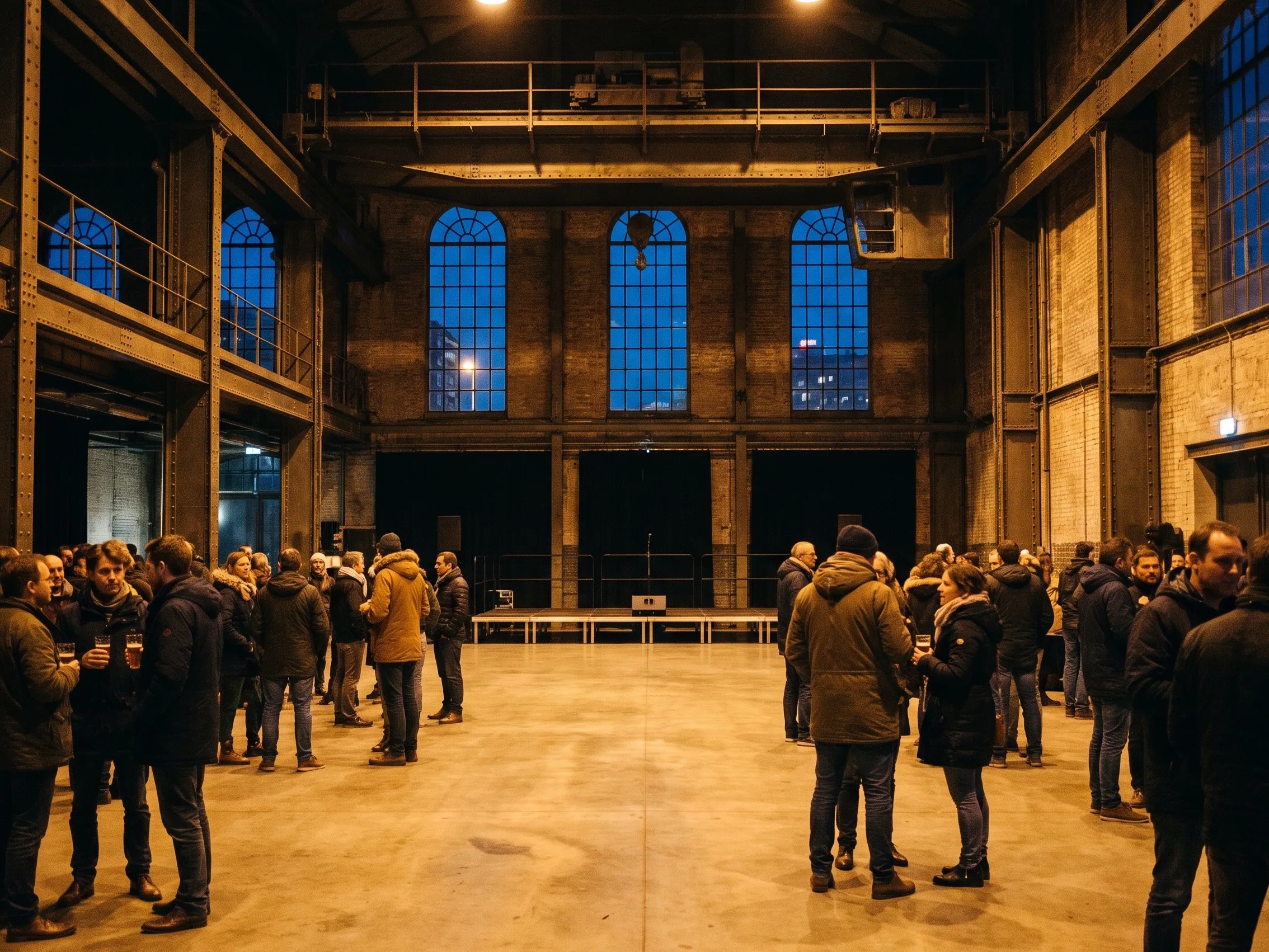 La halle des turbines vide, prête à monter